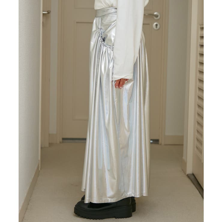 メタリックギャザースカート | VIS  | 詳細画像7 