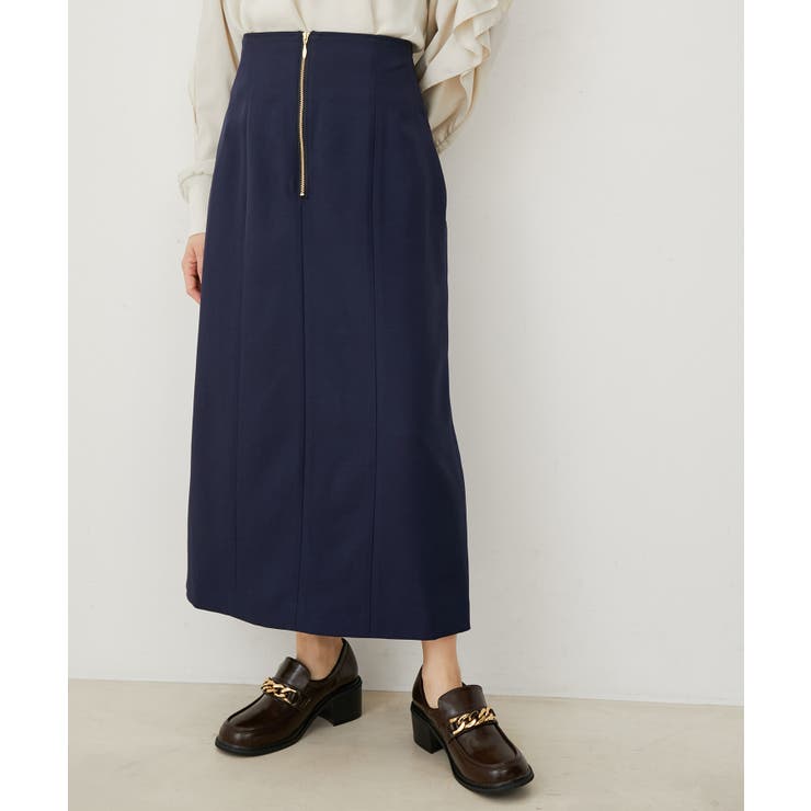 【防シワ・洗える】ファスナーIラインスカート | VIS  | 詳細画像23 