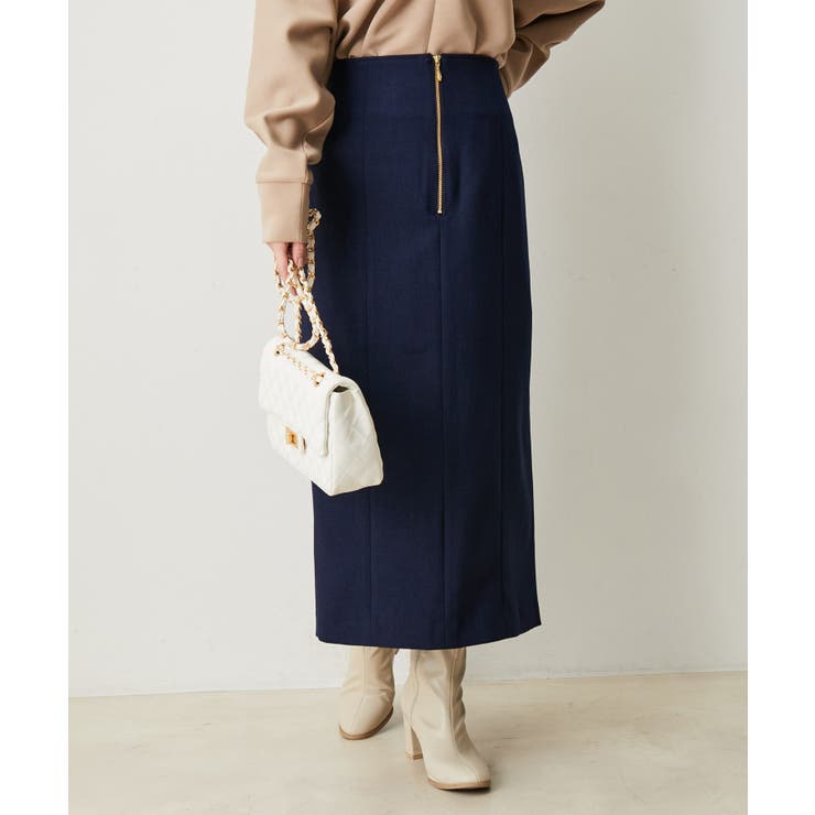 【防シワ・洗える】ファスナーIラインスカート | VIS  | 詳細画像4 