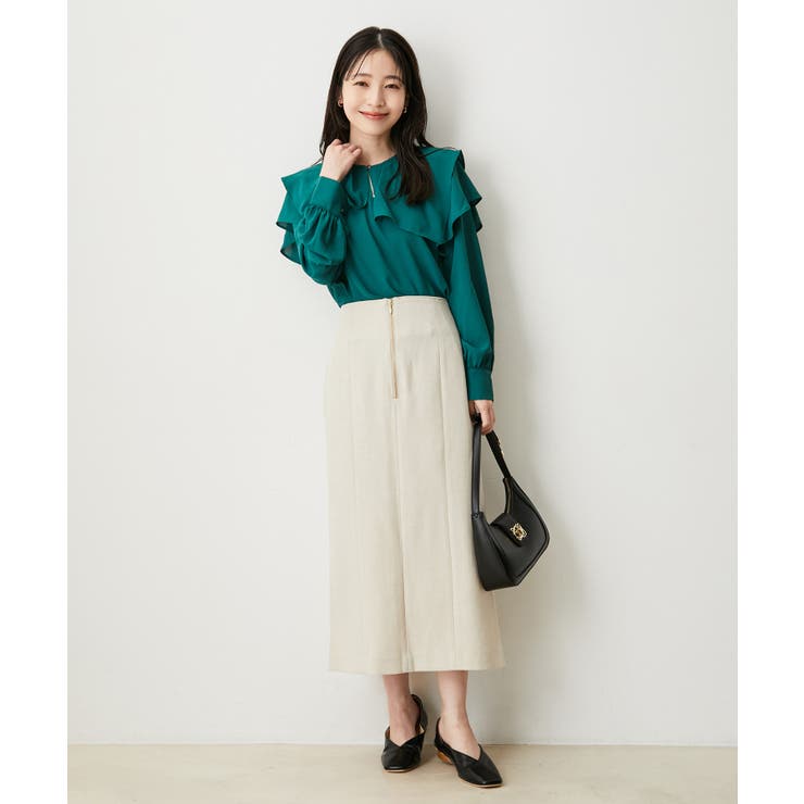 【防シワ・洗える】ファスナーIラインスカート | VIS  | 詳細画像5 