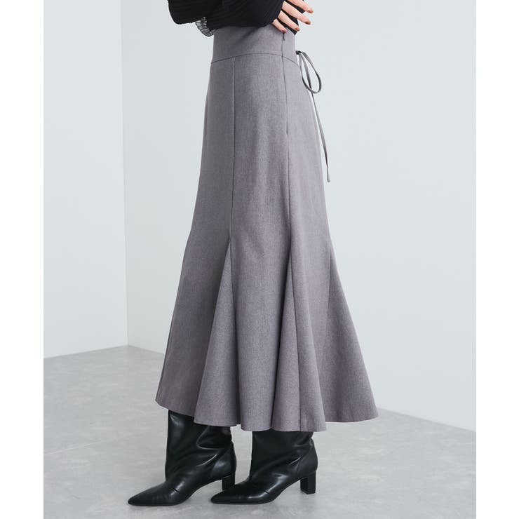 【新色追加】【美easy】ウーリッシュバックレースアップマーメイドスカート【洗え… | VIS  | 詳細画像14 