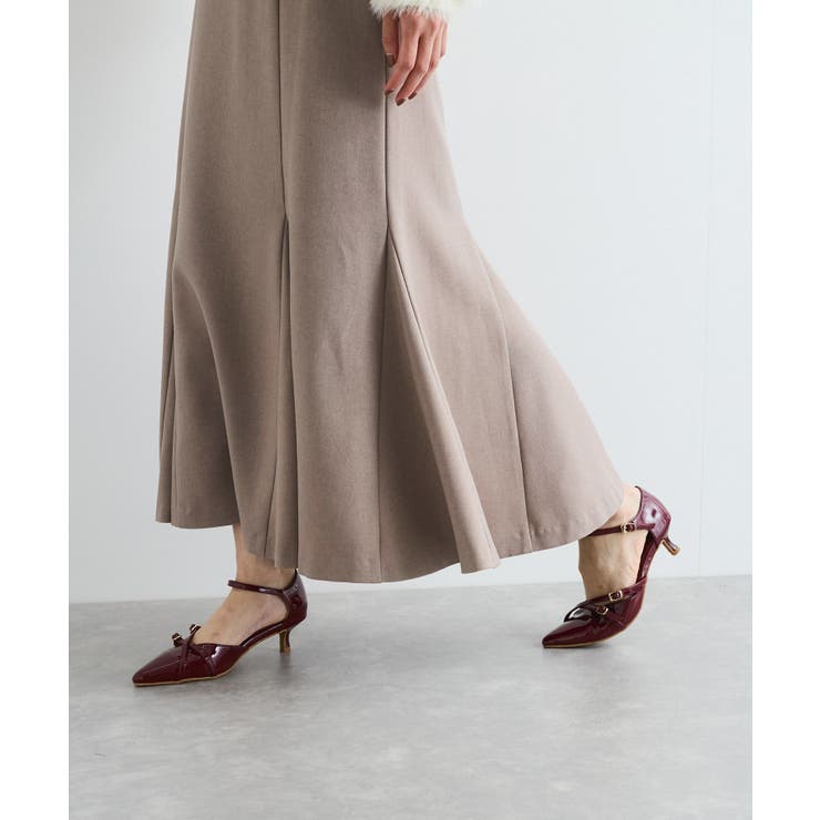 【新色追加】【美easy】ウーリッシュバックレースアップマーメイドスカート【洗え… | VIS  | 詳細画像19 