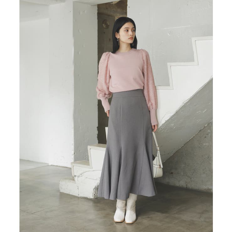 【新色追加】【美easy】ウーリッシュバックレースアップマーメイドスカート【洗え… | VIS  | 詳細画像24 