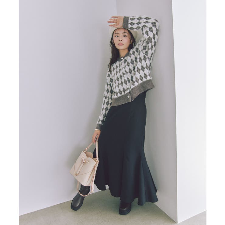 【新色追加】【美easy】ウーリッシュバックレースアップマーメイドスカート【洗え… | VIS  | 詳細画像4 