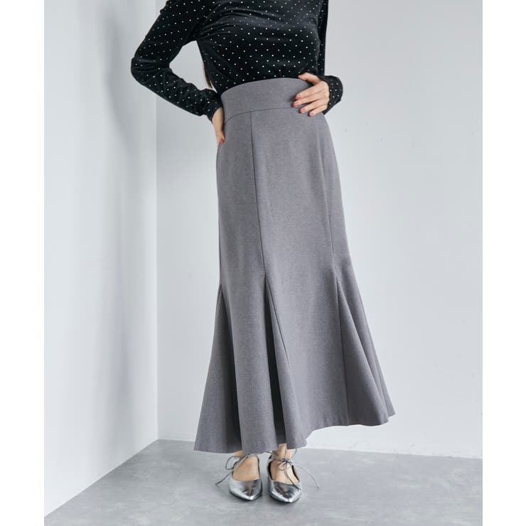 【新色追加】【美easy】ウーリッシュバックレースアップマーメイドスカート【洗え… | VIS  | 詳細画像44 