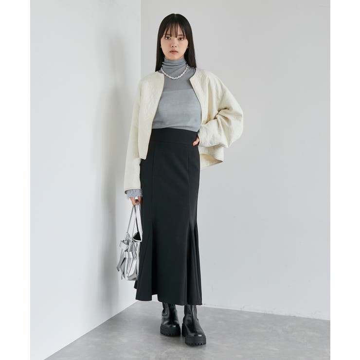 【新色追加】【美easy】ウーリッシュバックレースアップマーメイドスカート【洗え… | VIS  | 詳細画像48 