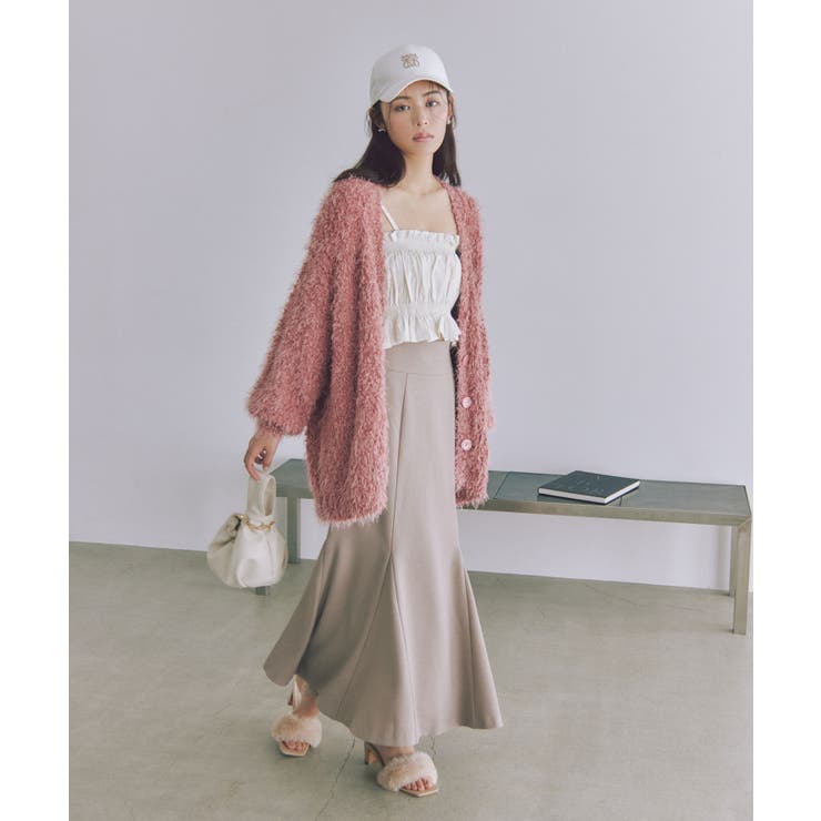 【新色追加】【美easy】ウーリッシュバックレースアップマーメイドスカート【洗え… | VIS  | 詳細画像5 