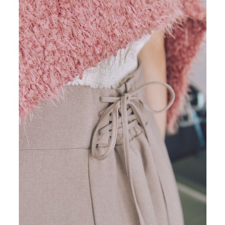 【新色追加】【美easy】ウーリッシュバックレースアップマーメイドスカート【洗え… | VIS  | 詳細画像6 