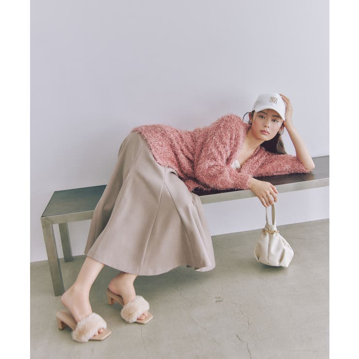 【新色追加】【美easy】ウーリッシュバックレースアップマーメイドスカート【洗え… | VIS  | 詳細画像7 