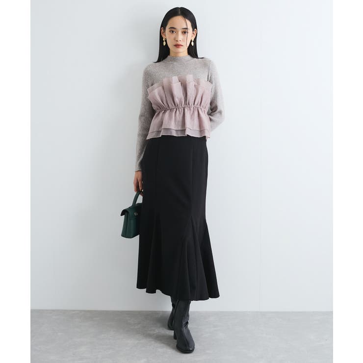 【新色追加】【美easy】ウーリッシュバックレースアップマーメイドスカート【洗え… | VIS  | 詳細画像8 