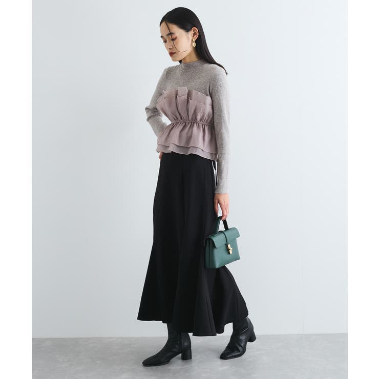 【新色追加】【美easy】ウーリッシュバックレースアップマーメイドスカート【洗え… | VIS  | 詳細画像9 