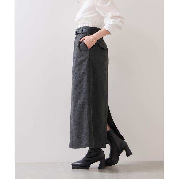 へリンボーンIラインロングスカート/セットアップ対応 | VIS  | 詳細画像10 