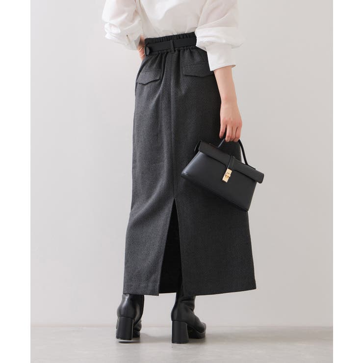 へリンボーンIラインロングスカート/セットアップ対応 | VIS  | 詳細画像11 