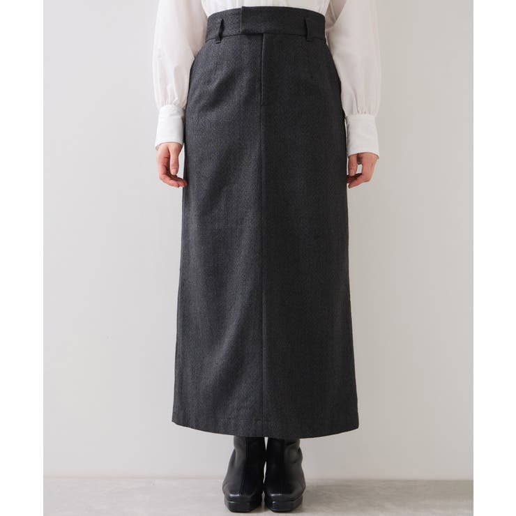 へリンボーンIラインロングスカート/セットアップ対応 | VIS  | 詳細画像16 