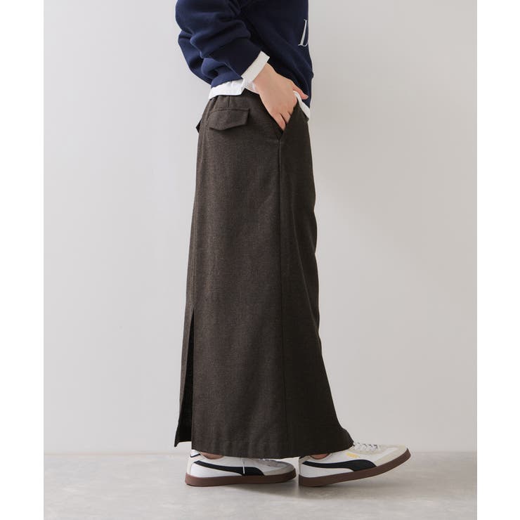 へリンボーンIラインロングスカート/セットアップ対応 | VIS  | 詳細画像5 