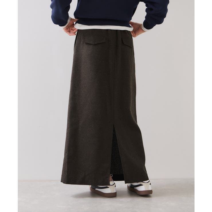 へリンボーンIラインロングスカート/セットアップ対応 | VIS  | 詳細画像6 