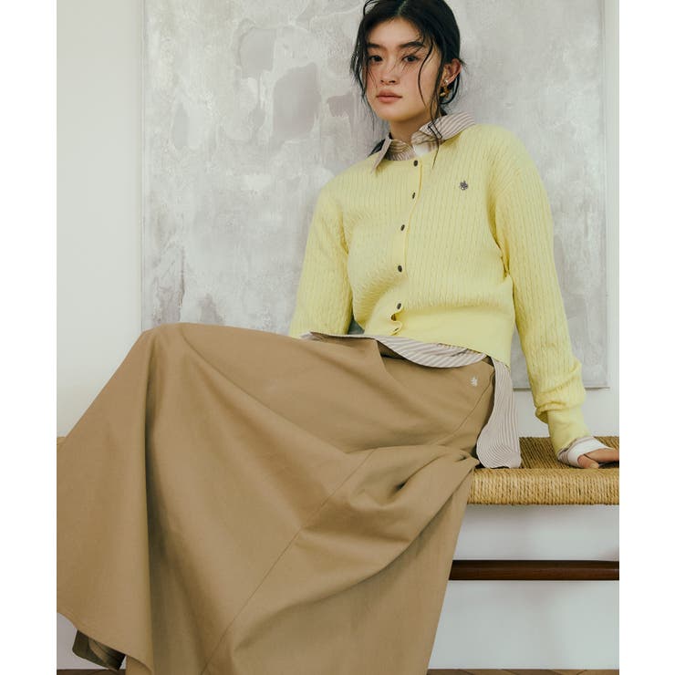 ベージュ(27) | 【POLO BCS】タックフレアスカート | VIS 