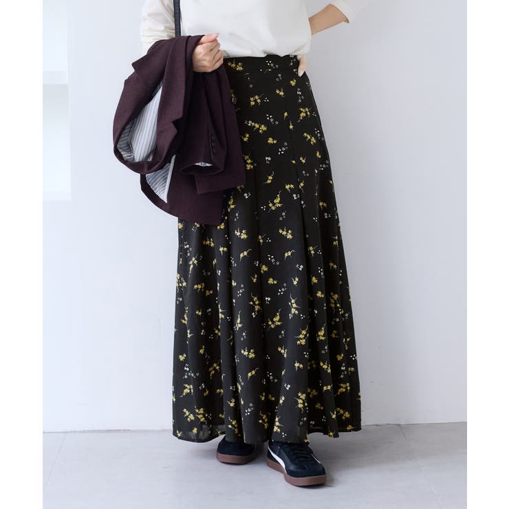 【WEB限定】アソート柄セミフレアロングスカート | VIS  | 詳細画像10 