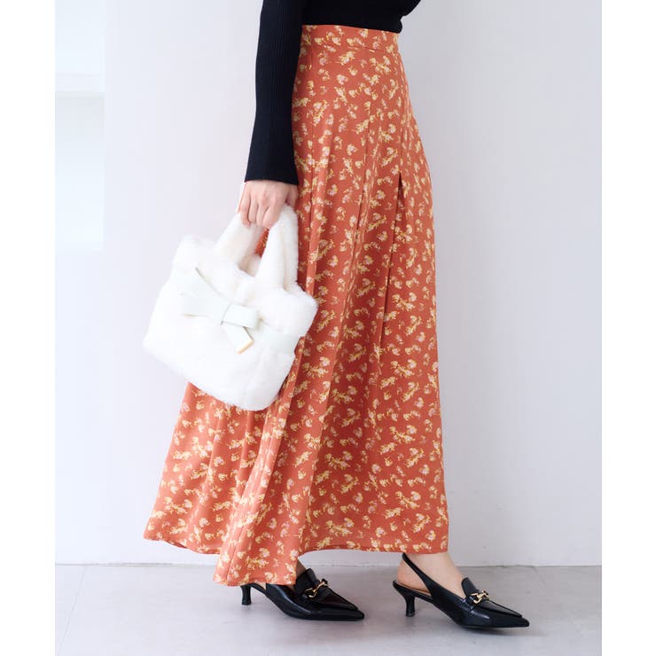 【WEB限定】アソート柄セミフレアロングスカート | VIS  | 詳細画像14 