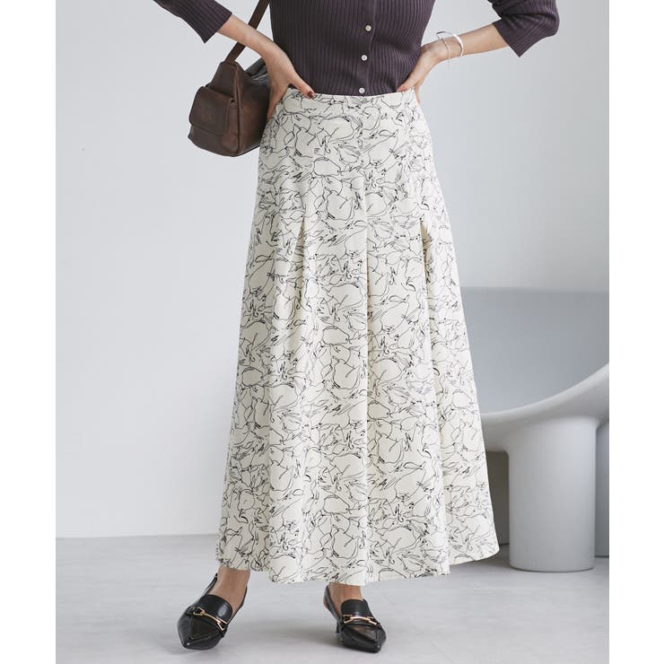 【WEB限定】アソート柄セミフレアロングスカート | VIS  | 詳細画像18 