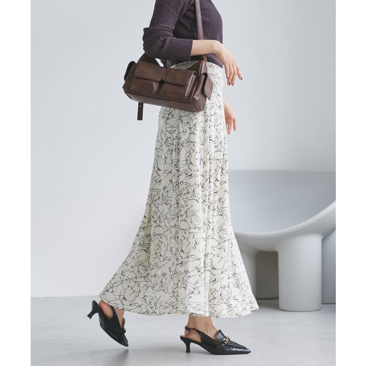 【WEB限定】アソート柄セミフレアロングスカート | VIS  | 詳細画像19 