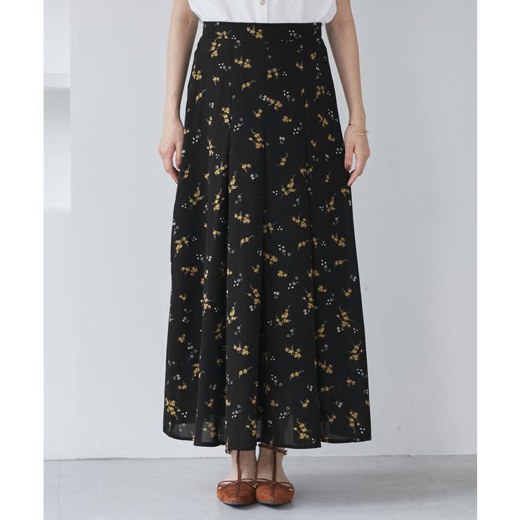 【WEB限定】アソート柄セミフレアロングスカート | VIS  | 詳細画像20 