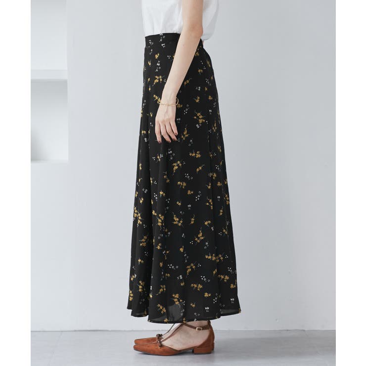 【WEB限定】アソート柄セミフレアロングスカート | VIS  | 詳細画像21 