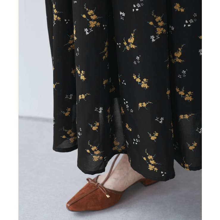 【WEB限定】アソート柄セミフレアロングスカート | VIS  | 詳細画像26 