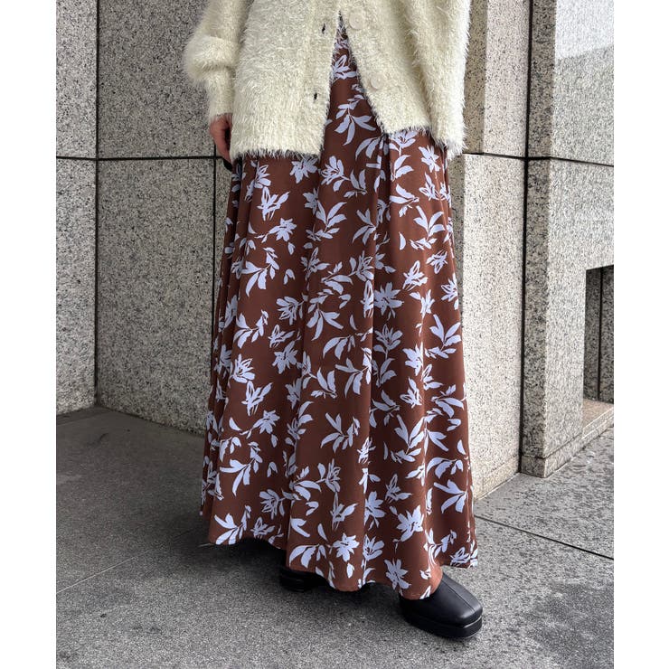 【WEB限定】アソート柄セミフレアロングスカート | VIS  | 詳細画像38 