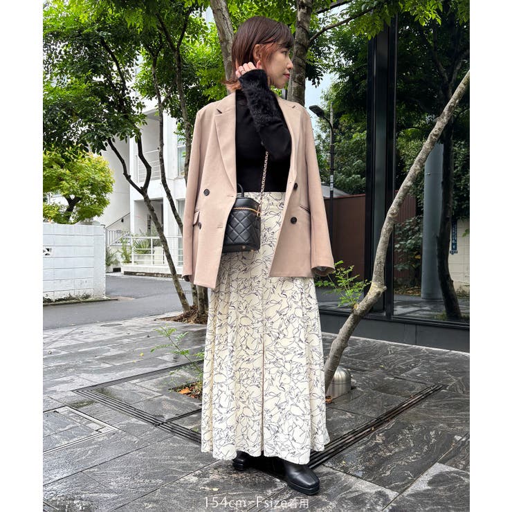 【WEB限定】アソート柄セミフレアロングスカート | VIS  | 詳細画像39 