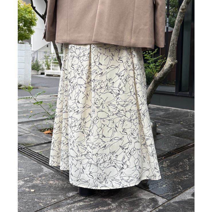 【WEB限定】アソート柄セミフレアロングスカート | VIS  | 詳細画像41 