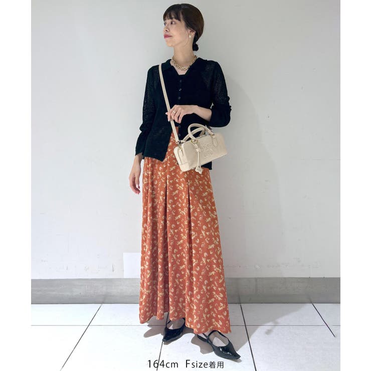 【WEB限定】アソート柄セミフレアロングスカート | VIS  | 詳細画像42 