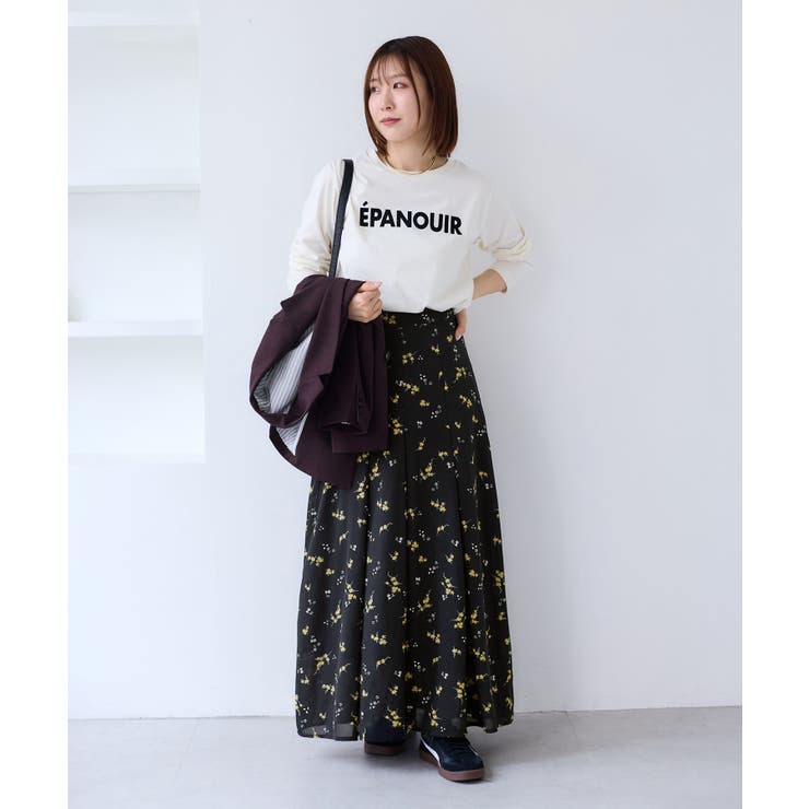 【WEB限定】アソート柄セミフレアロングスカート | VIS  | 詳細画像9 