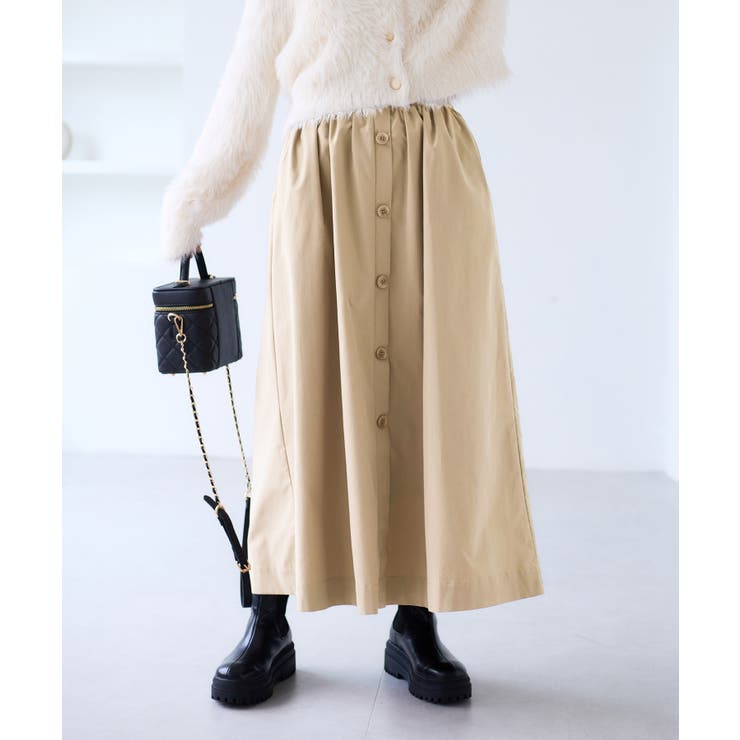 【WEB限定】フロントボタンフレアスカート | VIS  | 詳細画像10 