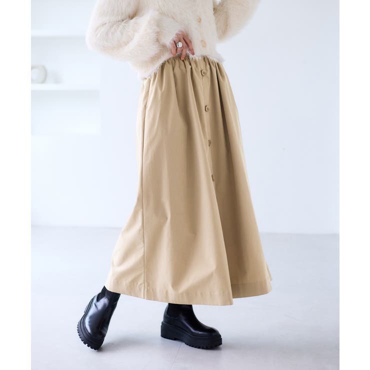 【WEB限定】フロントボタンフレアスカート | VIS  | 詳細画像12 