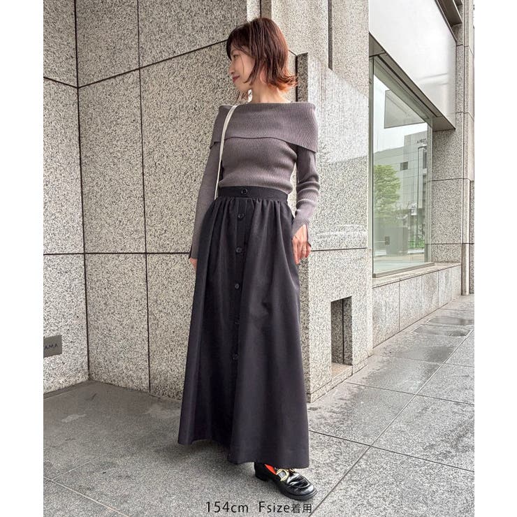 【WEB限定】フロントボタンフレアスカート | VIS  | 詳細画像35 