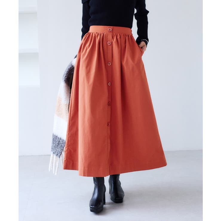 【WEB限定】フロントボタンフレアスカート | VIS  | 詳細画像5 