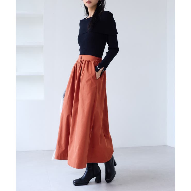 【WEB限定】フロントボタンフレアスカート | VIS  | 詳細画像6 