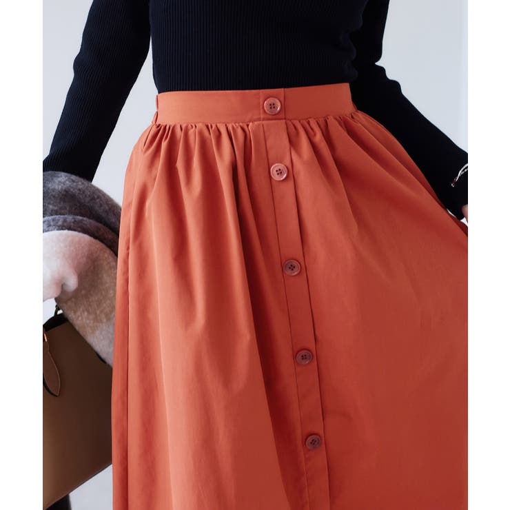 【WEB限定】フロントボタンフレアスカート | VIS  | 詳細画像8 