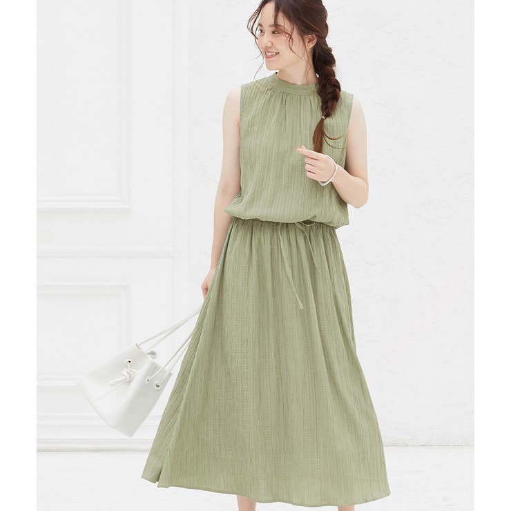 ハイネック楊柳ノースリーブワンピース 品番 Visw Vis ビス のレディースファッション通販 Shoplist ショップリスト