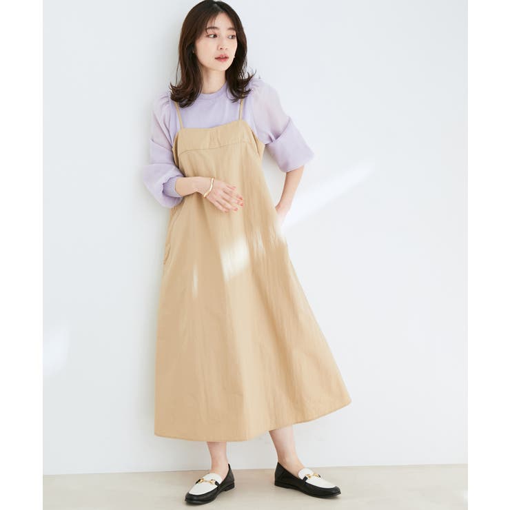 キャメル(25) | ナイロンキャミワンピース | VIS 