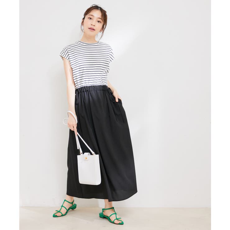 即購入OK 値下げ中Vカットドッキングワンピース VIS（ビス）の「ボーダーカットドッキングワンピース