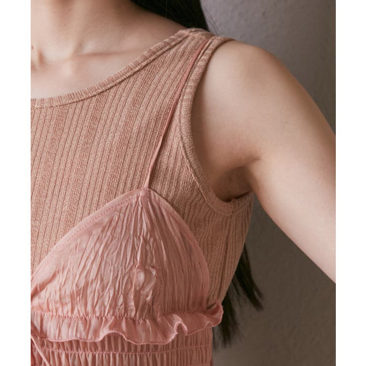 【SET】タンク付きシアーラメキャミワンピース【洗える】 | VIS  | 詳細画像17 