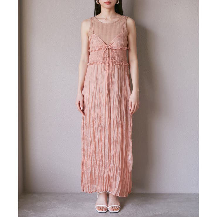 【SET】タンク付きシアーラメキャミワンピース【洗える】 | VIS  | 詳細画像24 