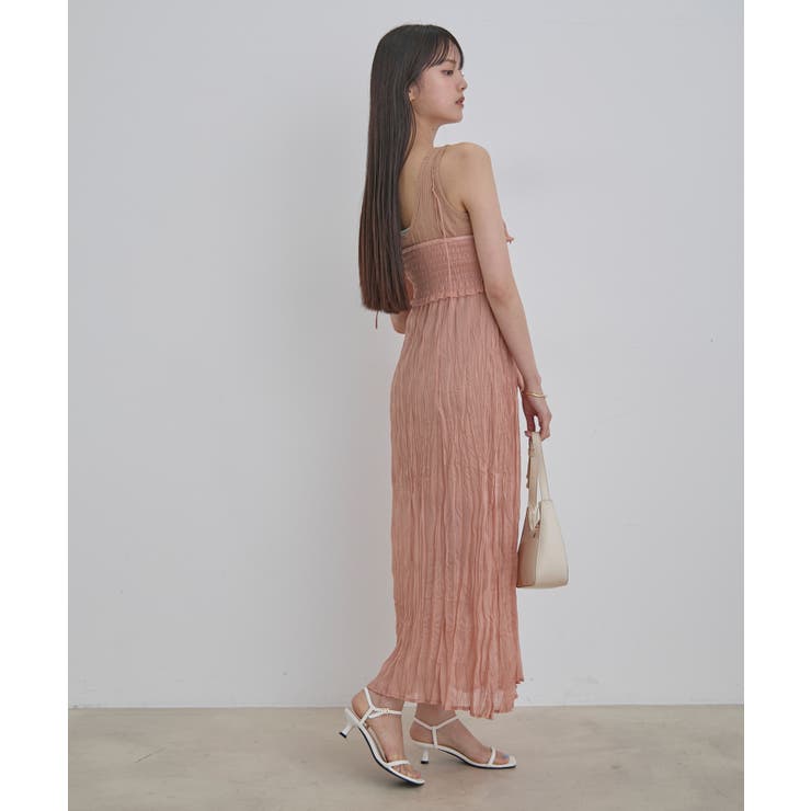 【SET】タンク付きシアーラメキャミワンピース【洗える】 | VIS  | 詳細画像3 