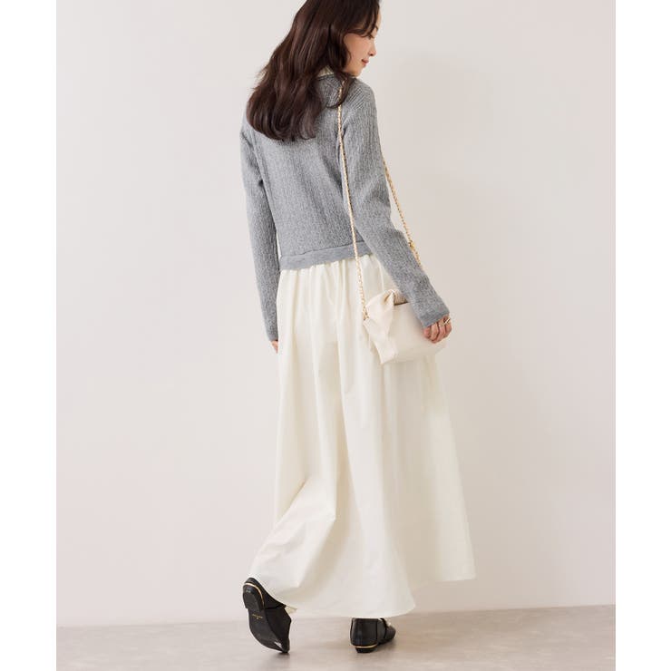 ダブルカラーポロニットドッキングワンピース | VIS  | 詳細画像5 