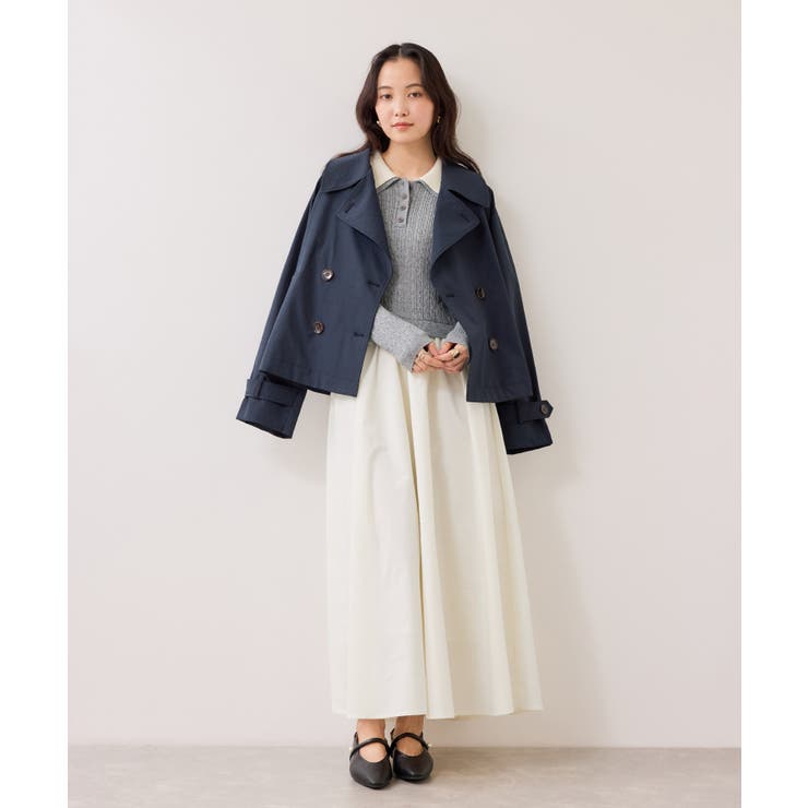 ダブルカラーポロニットドッキングワンピース | VIS  | 詳細画像8 