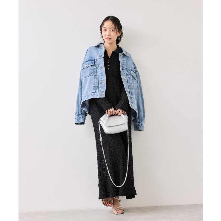 膨れジャガードカットソーワンピース | VIS  | 詳細画像12 