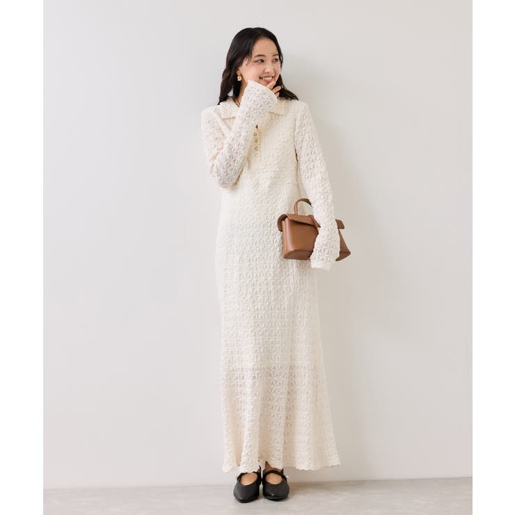 膨れジャガードカットソーワンピース | VIS  | 詳細画像2 