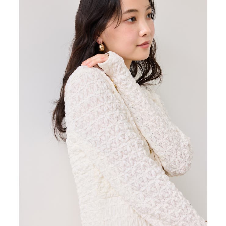 膨れジャガードカットソーワンピース | VIS  | 詳細画像3 